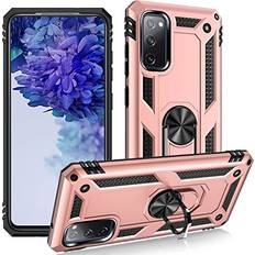 S20 fe Case,S20 fe 5G Case,ADDIT Military Grade Protective Samsung Galaxy S20 fe Cases Cover with Ring Car Mount Kickstand for Samsung Galaxy S20 fe/S20 fe 5G Rose Gold