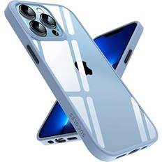 SUCGLES for iPhone 13 Pro Max Case iPhone 13 Pro Max Cover Apple 13pro Max Phone Cases Clear Slim Thin Shockproof Women and Men[Non-Yellowing] [Military Drop Protection] Clear Sierra Blue