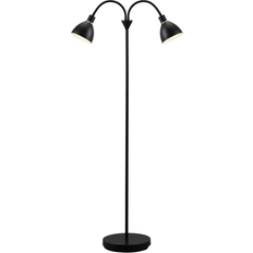 Nordlux Ray Double Black Floor Lamp 135cm