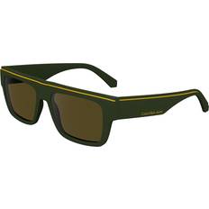 Calvin Klein Jeans Modified Rectangle Sunglasses CKJ24603S - Green/Brown