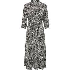 JDY Starr Printed Maxi Shirt Dress - Black