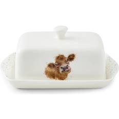 Keramik Smörfat Wrendale Designs Royal Worcester Cow Smörfat