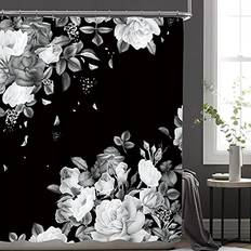 Black Shower Curtains Lightinhome LIGHTINHOME Black Floral Shower Blossom