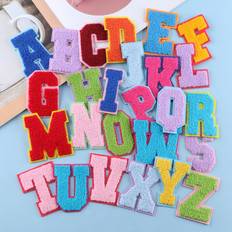 Shein 26pcs Colorful Letter Embroidered Patch