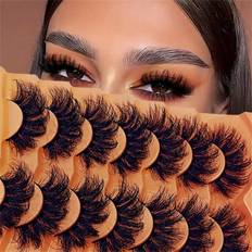 Russian strip lashes Shein Faux Mink Fluffy Russian Strip Lashes - Thick