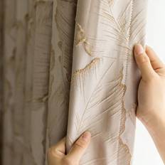 Gardiner & Tillbehör Shein 1pc Beige Embossed Leaf Pattern