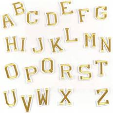 Shein 1set 26pcs Embroidered Patch Clothing Hat Accessory Diy Iron-On Fabric Patches With English Letters
