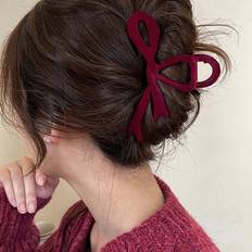 Shein Velvet Bow Tie Hair Clip