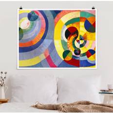 Glas Poster Klebefieber Kunstdruck Querformat Robert Delaunay Forme circulaire Poster