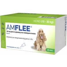 Amflee Spot-On 134 mg Loppemiddel Til Hunde M 10 - 20 kg 3 Pipetter