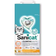 Cat Litter - Cats Pets Sanicat Clumping White Duo Vanilla & Mandarin Katzenstreu 2 10L