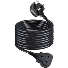 1 Way Gang Extension Lead 5M, Single Socket Mains Power Extension Lead 13A UK 3Pin Fused Plug male to female Travel Use Extension Cord Power Strip