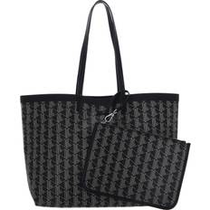 Lacoste Zely Coated Canvas Monogram Medium Tote Size One size Mono Noir Beige