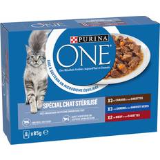 Purina ONE Katter Husdjur Purina ONE Blandad förpackning Steriliserad katt 8 Anka, nötkött, sardiner