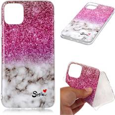 Apple iPhone 11 Pro Max Glittrande Marmormotiv Skal