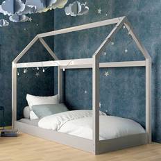 LPD Hickory Single Grey Bed Frame