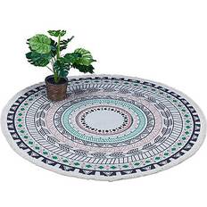 Relaxdays Rund mandala-design Beige 120cm