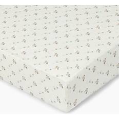 Organic Kid's Room Crane Baby Avery Cotton Fitted Crib Sheet Poppy Poppy