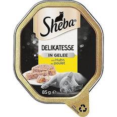 Sheba delikatesse in gelee katzennassfutter geschnetzeltes huhn schale 22 85g