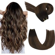 YoungSee YoungSee Brown Sew in Real Hair Extensions Human Hair Remy Weft Hair Extensions