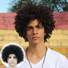 8inch Afro Wig Short Kinky Curly 100% Human Hair Wigs Wig