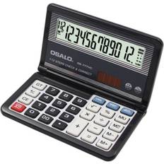 Calculators Dsport OS-777VC Portable 12 Digits Flip Folding Check Calculator Solar Energy Dual Power CalculatorBlack