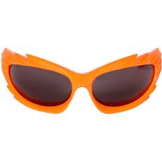 Balenciaga Sonnenbrillen Balenciaga 0255s Spike Rectangle Acetate Neon Orange