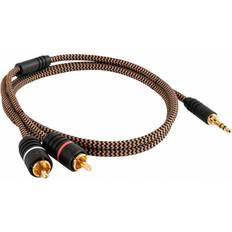 2x.3.5mm Proson Arctic 3.5mm-2x RCA-hane, 1 meter