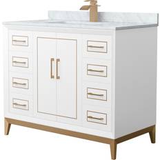 White Bathroom Furnitures Wyndham Collection WCH515142S-NAT-UNSMXX Marlena