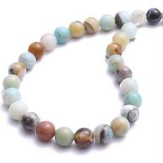 Beadia BEADIA Natural Amazonite Jade Stone Round Loose Semi gemstone Beads for Jewelry Making 4MM 89PcS