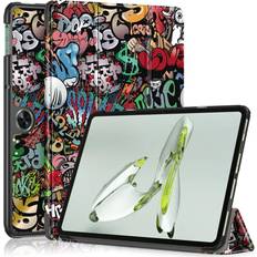 MAULUND OnePlus Pad Go PU-Läder Fodral med Tri-Fold Stand & Wake-up Funktion Graffiti