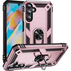 Samsung Galaxy A15 Mobilskal MAULUND Samsung Galaxy A15 5G A15 Hybrid Tåligt Skal med Magnetisk Stativfunktion Rose Gold