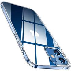 Crystal Clear iPhone 12 Case, iPhone 12 Pro Case, [13X Anti-Yellow][Upgraded Shockproof Airbag] Thin Slim Soft TPU Silicone Shockproof Phone Cover