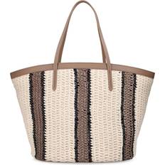 Yute Bolsos de compras Brunello Cucinelli Bolso Tote Macro Regimental Efecto Paja