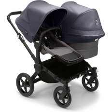 Sibling Strollers Pushchairs Bugaboo Donkey 5 Duo Black Grey Melange/Stormy Blue