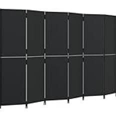 Rattan Rumdelere vidaXL 6 Paneler Polyrattan Sort Rumdeler