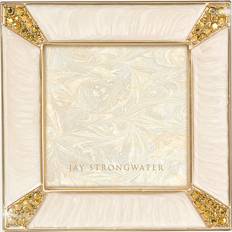 Photo Frames Jay Strongwater Leland Gold Pave Corner 2" Square Picture Photo Frame