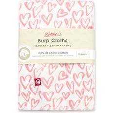 Wipes & Washcloths on sale Zutano Hearts Organic Cotton Burp Cloth 5-pack