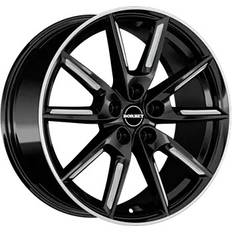 Bilfälgar Borbet LX19 schwarzmatt poliert Edelstahlring 8.0Jx19 5x108 ET45