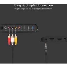 RCA ljudvideokabel uttag hane DV MP4-omvandlare