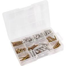 Connex Wood Screws Dowels Assortment 155 Pieces Various Drive Thread