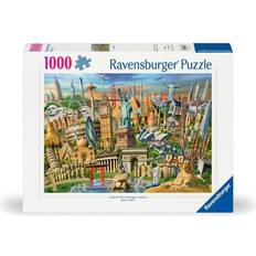 Puzzles Ravensburger Ravensburger Puzzle 12000332 Sehenswürdigkeiten weltweit 1000 Teile Puzzle für Erwachsene und Kinder ab 14 Jahren, Motiv mit Big Ben, Freiheitssta