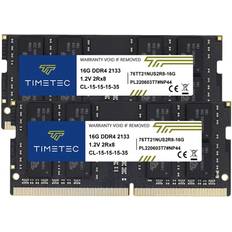 TIMETEC 32GB KIT2x16GB DDR4 2133MHz PC4-17000 Non-ECC Unbuffered 1.2V CL15 2Rx8 Dual Rank 260 Pin SODIMM Laptop Notebook PC Computer Memory RAM Mod