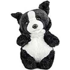 Living Nature Toys Living Nature Baby Border Collie Kuscheltier Plüschtier Flauschiger und Kuscheliger Hund Weiches Spielzeug-Geschenk für Neugeborene und Babys Umweltfreundlich