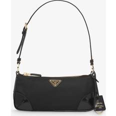 Prada Tasker Prada Re-Edition 2002 Re-Nylon Brushed Leather Shoulder Bag - Black