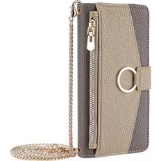 MAULUND iPhone SE 2022 2020 8 7 Læder 2-i-1 Cover m. Pung & Crossbody Taske Funktion Brun