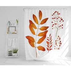 Orange Shower Curtains Rosalind Wheeler Gatling Polyester Shower