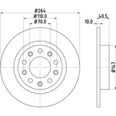 Mintex MDC2279 Of Solid rear Brake Disc