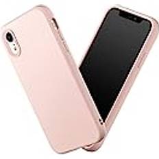 Rhinoshield Case Compatible with [iPhone XR] SolidSuit Shock Absorbent Slim Design Protective Cover with Premium Matte Finish 3.5M 11ft Drop Protection Changeable Camera Rings Blush Pink