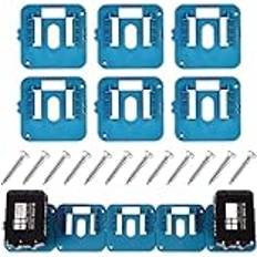 Vegena 6 stycken batterihållare för Makita, 18 V batteri väggfäste, batterihållare för Makita, verktygshållare maskinhållare, väggfäste batterihållare lämplig för BL1860 BL1850 BL1840 BL1830 med 12 skruvar